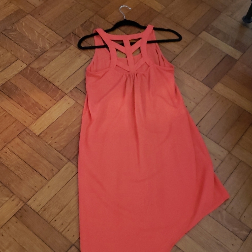 New Sleeveless coral asymmetrical summer dress Hp🔥🔥🔥 - Picture 4 of 4